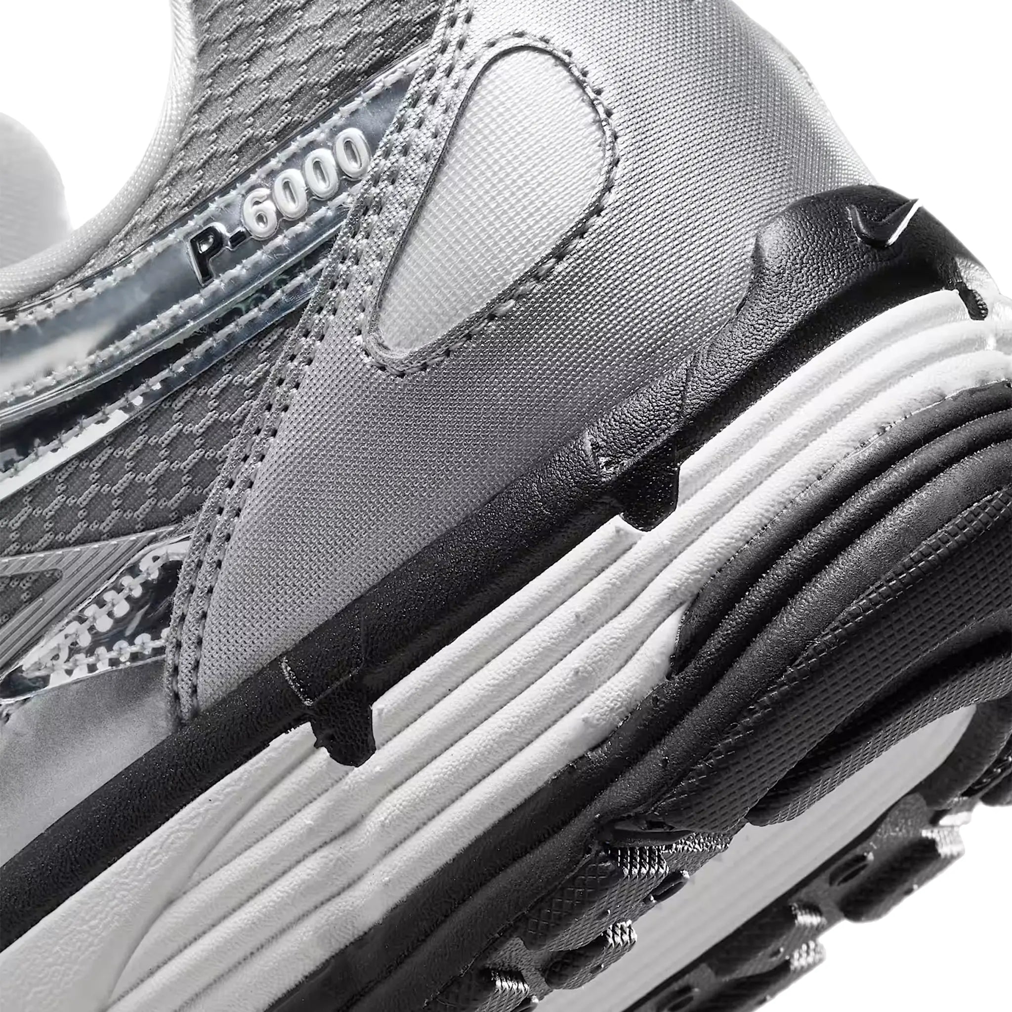 Detail view of Nike P-6000 Metallic Silver